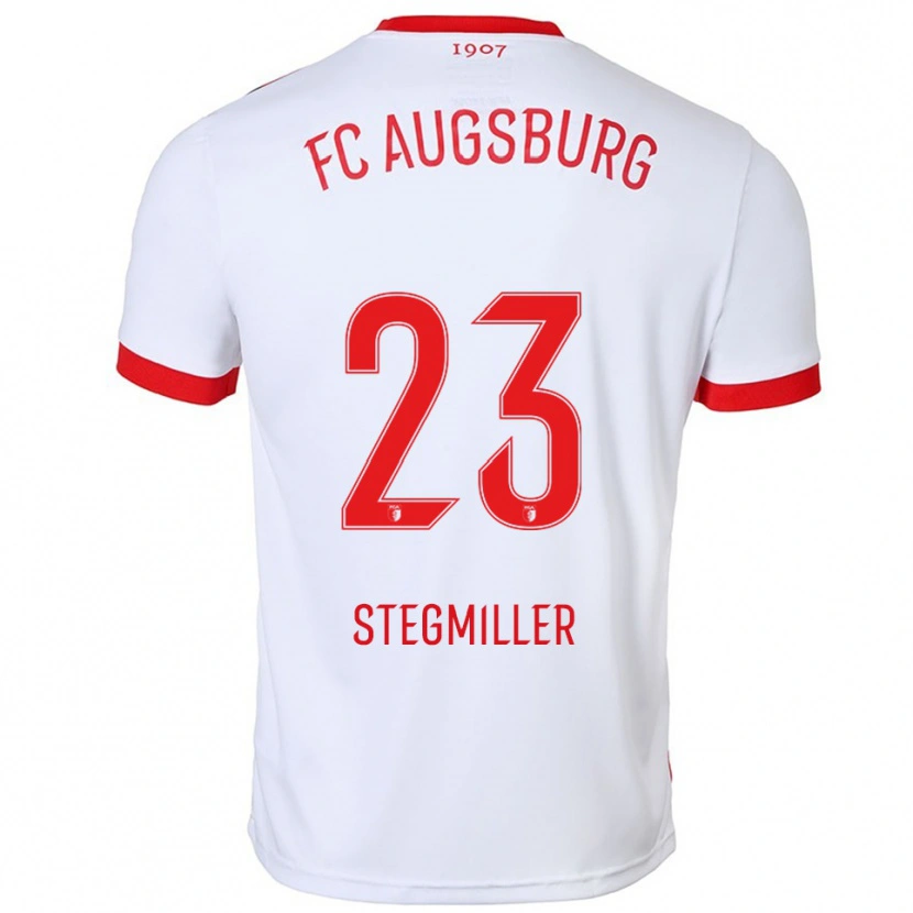 Danxen Bambino Maglia Louis Stegmiller #23 Bianco Rosso Kit Gara Home 2025/26 Maglietta