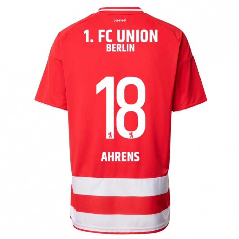 Danxen Bambino Maglia Nunio Ahrens #18 Rosso Bianco Kit Gara Home 2025/26 Maglietta