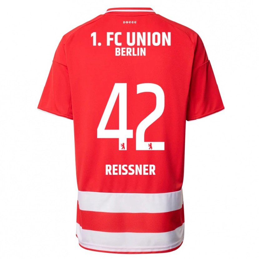 Danxen Bambino Maglia Naika Reissner #42 Rosso Bianco Kit Gara Home 2025/26 Maglietta
