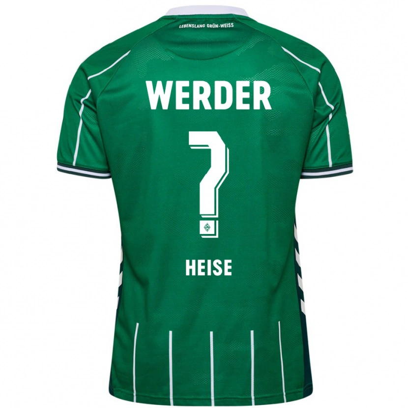 Danxen Bambino Maglia Marius Heise #0 Verde Bianco Kit Gara Home 2025/26 Maglietta