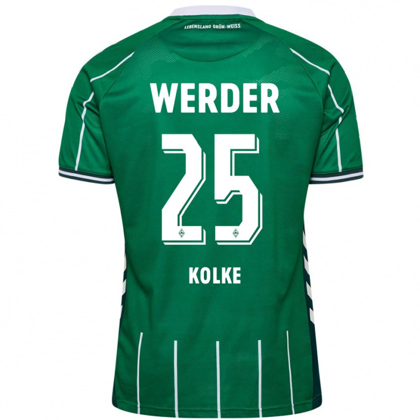 Danxen Bambino Maglia Markus Kolke #25 Verde Bianco Kit Gara Home 2025/26 Maglietta