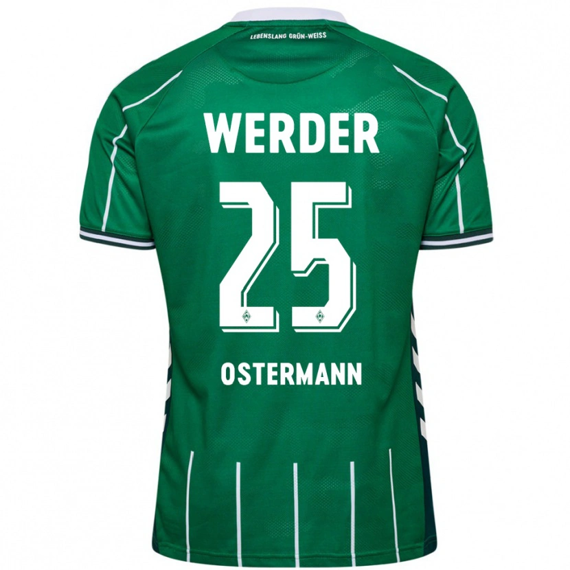 Danxen Bambino Maglia Ben Ostermann #25 Verde Bianco Kit Gara Home 2025/26 Maglietta