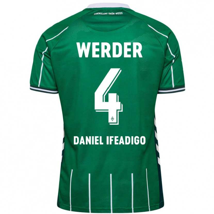 Danxen Bambino Maglia Kamsiyonna Daniel Ifeadigo #4 Verde Bianco Kit Gara Home 2025/26 Maglietta