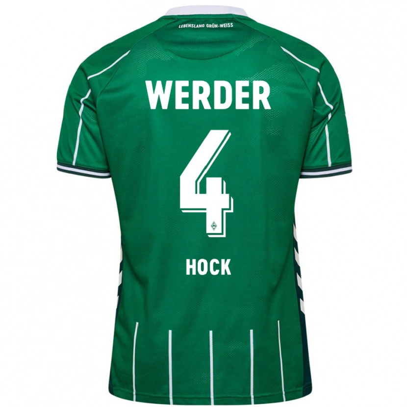 Danxen Bambino Maglia Alexander Höck #4 Verde Bianco Kit Gara Home 2025/26 Maglietta