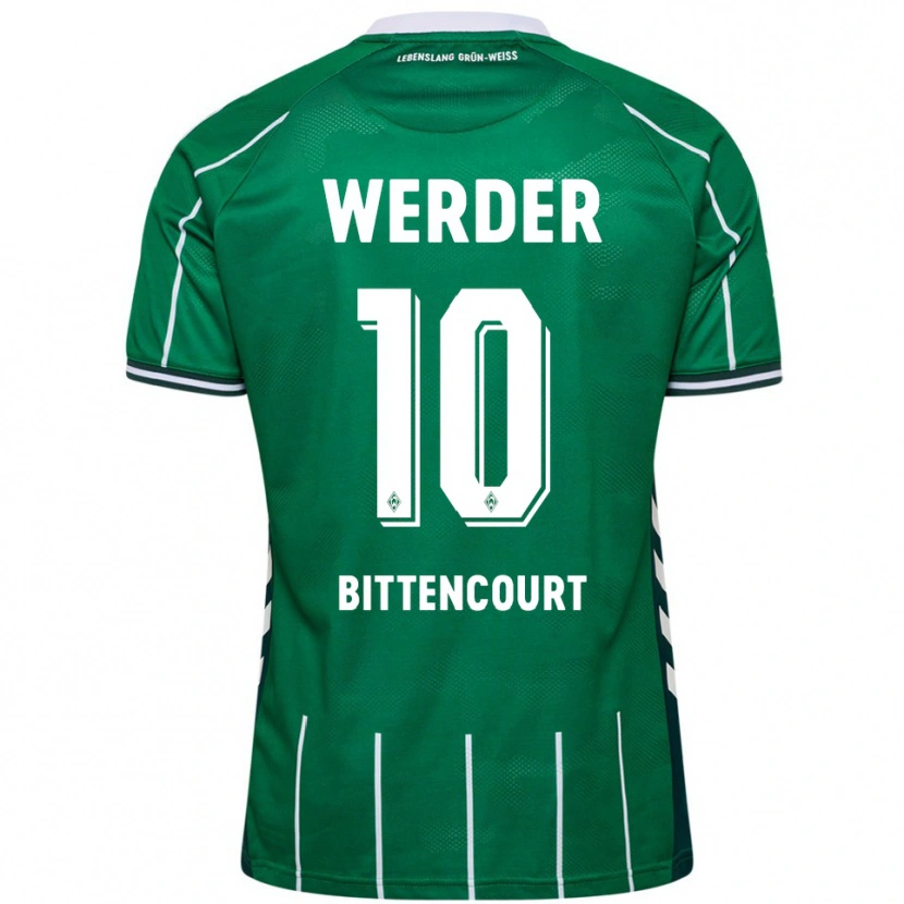 Danxen Bambino Maglia Leonardo Bittencourt #10 Verde Bianco Kit Gara Home 2025/26 Maglietta