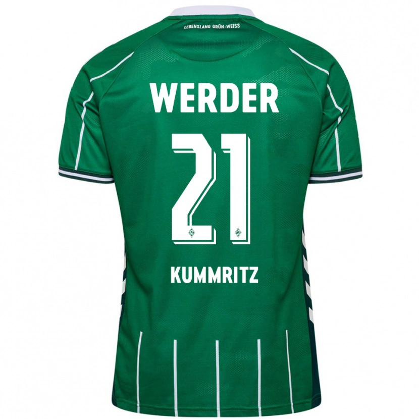 Danxen Bambino Maglia Liam Kümmritz #21 Verde Bianco Kit Gara Home 2025/26 Maglietta