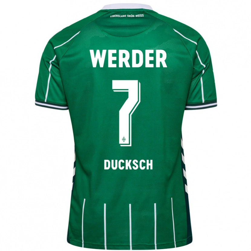 Danxen Bambino Maglia Marvin Ducksch #7 Verde Bianco Kit Gara Home 2025/26 Maglietta