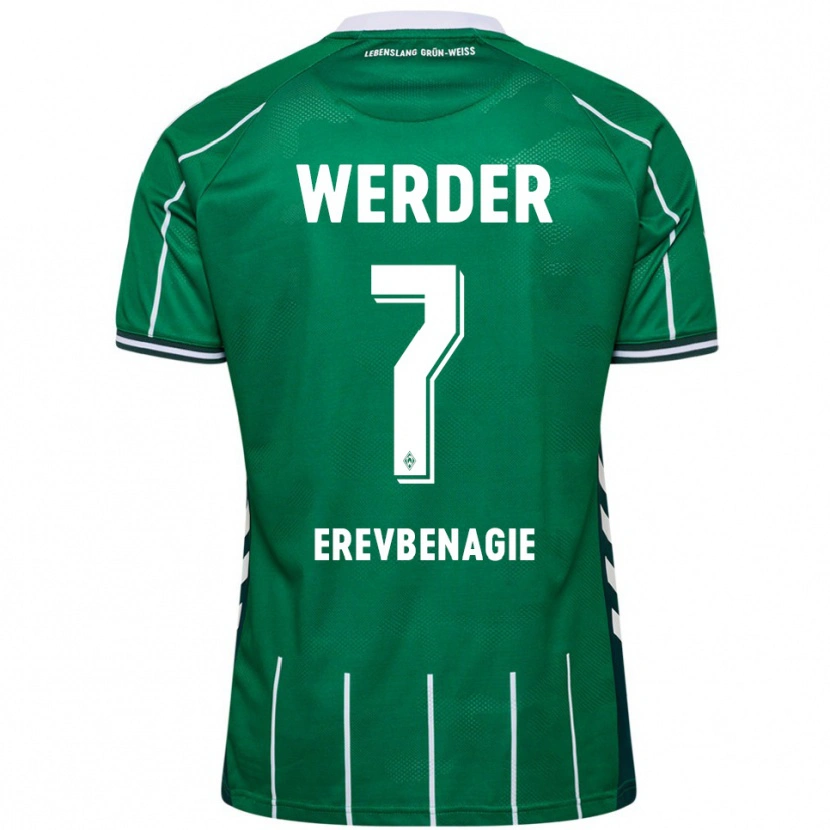 Danxen Bambino Maglia Paul Erevbenagie #7 Verde Bianco Kit Gara Home 2025/26 Maglietta