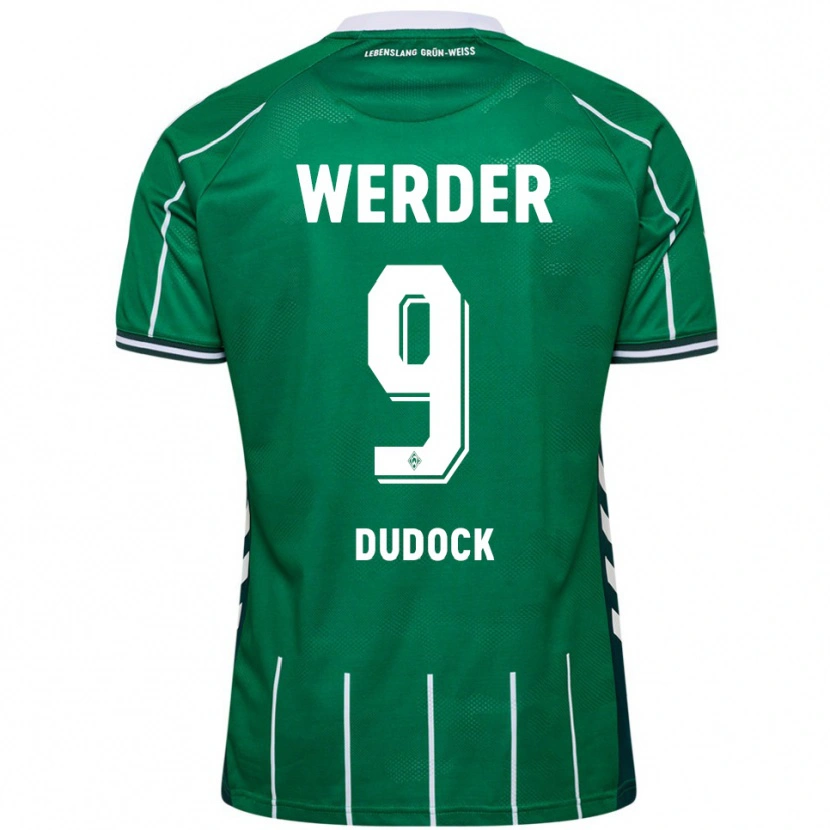 Danxen Bambino Maglia Joshua Dudock #9 Verde Bianco Kit Gara Home 2025/26 Maglietta