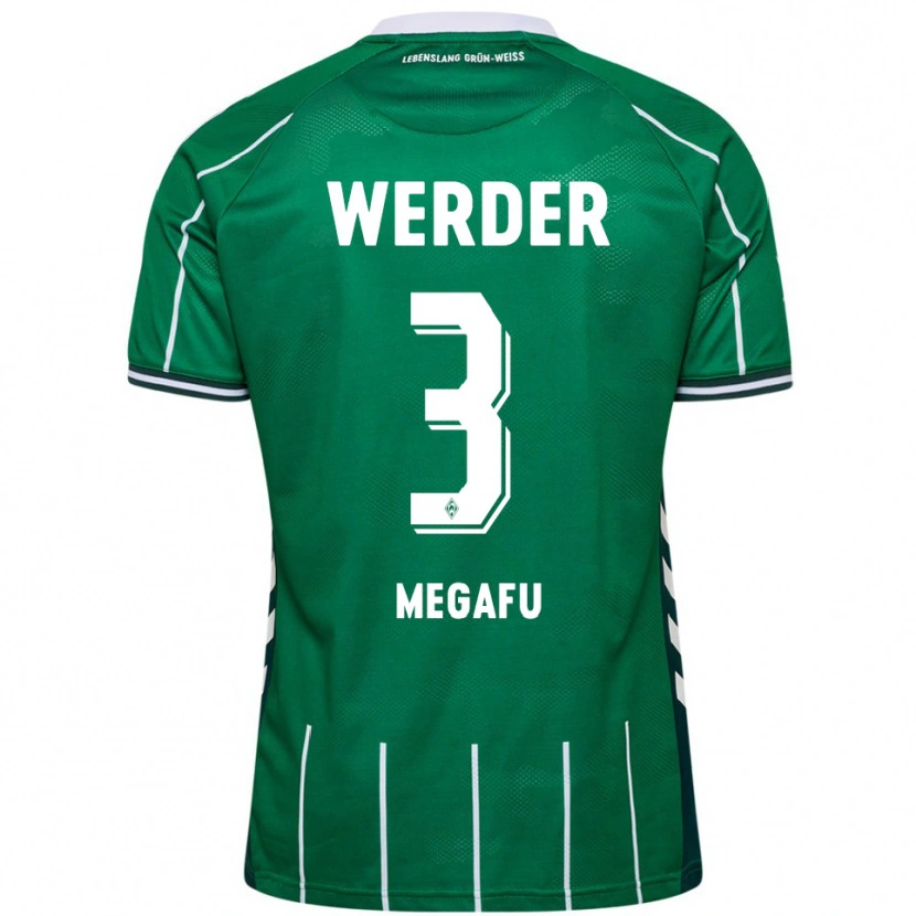 Danxen Bambino Maglia Tim Megafu #3 Verde Bianco Kit Gara Home 2025/26 Maglietta