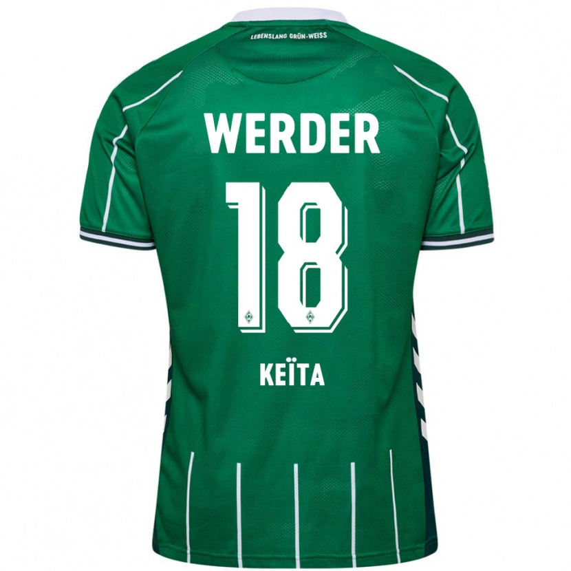Danxen Bambino Maglia Naby Keïta #18 Verde Bianco Kit Gara Home 2025/26 Maglietta