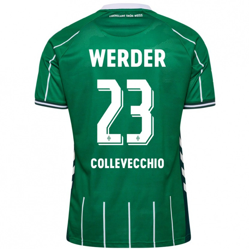 Danxen Bambino Maglia Tomás Collevecchio #23 Verde Bianco Kit Gara Home 2025/26 Maglietta