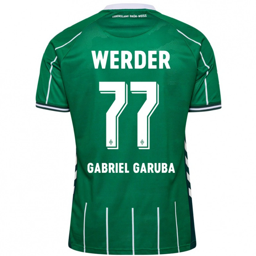 Danxen Bambino Maglia Najib Gabriel Garuba #77 Verde Bianco Kit Gara Home 2025/26 Maglietta