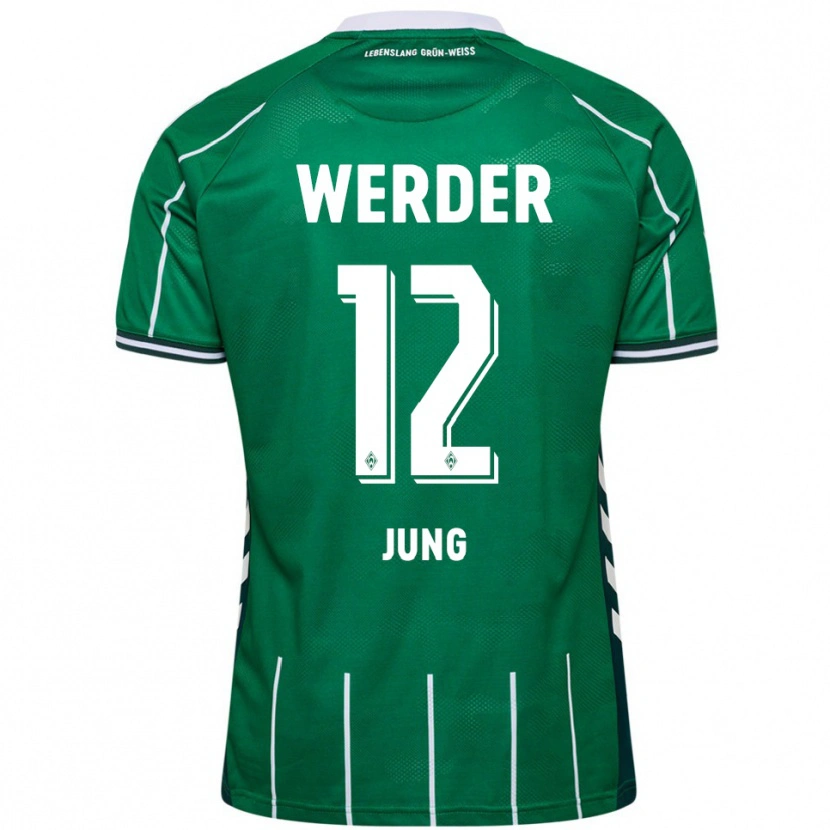 Danxen Bambino Maglia Hugo Jung #12 Verde Bianco Kit Gara Home 2025/26 Maglietta