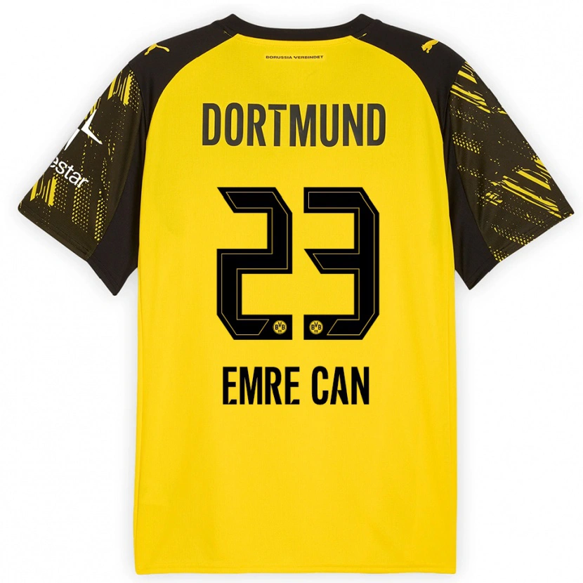 Danxen Bambino Maglia Emre Can #23 Giallo Nero Kit Gara Home 2025/26 Maglietta