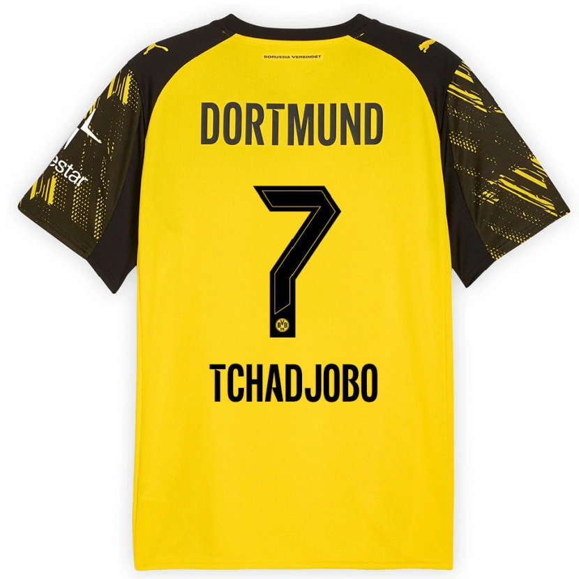 Danxen Bambino Maglia Dia Tchadjobo #7 Giallo Nero Kit Gara Home 2025/26 Maglietta