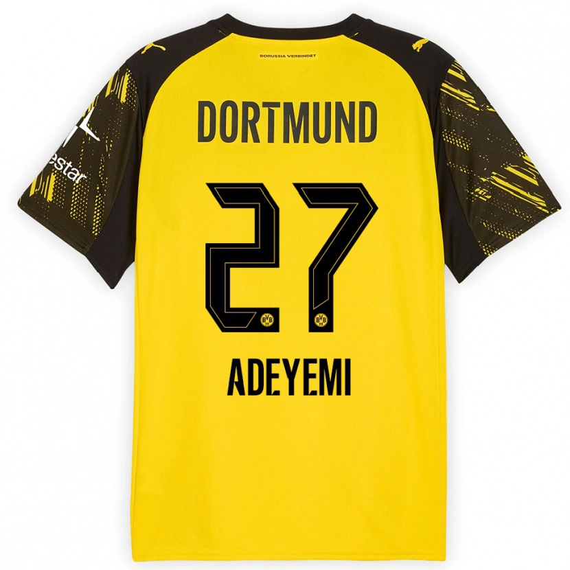 Danxen Bambino Maglia Karim Adeyemi #27 Giallo Nero Kit Gara Home 2025/26 Maglietta