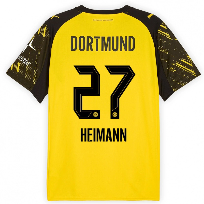 Danxen Bambino Maglia Wesley Heimann #27 Giallo Nero Kit Gara Home 2025/26 Maglietta