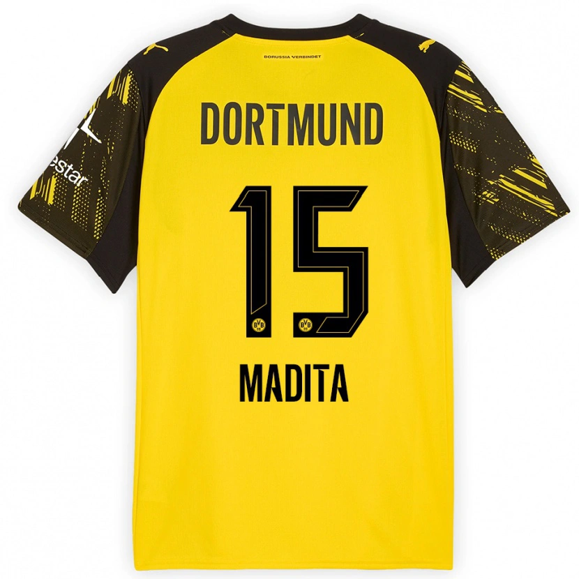 Danxen Bambino Maglia Kohorst Madita #15 Giallo Nero Kit Gara Home 2025/26 Maglietta