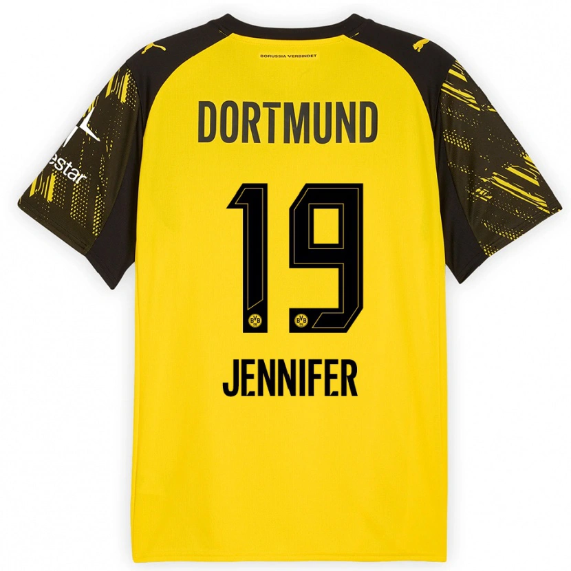 Danxen Bambino Maglia Gutierrez Bermejo Jennifer #19 Giallo Nero Kit Gara Home 2025/26 Maglietta