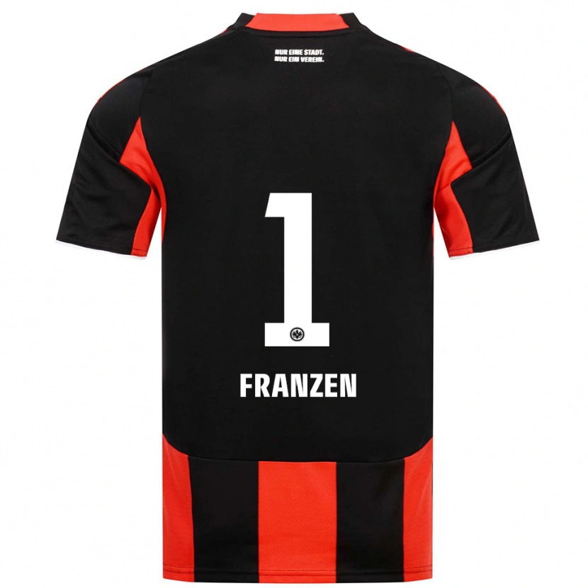 Danxen Bambino Maglia Marlon Franzen #1 Nero Rosso Kit Gara Home 2025/26 Maglietta