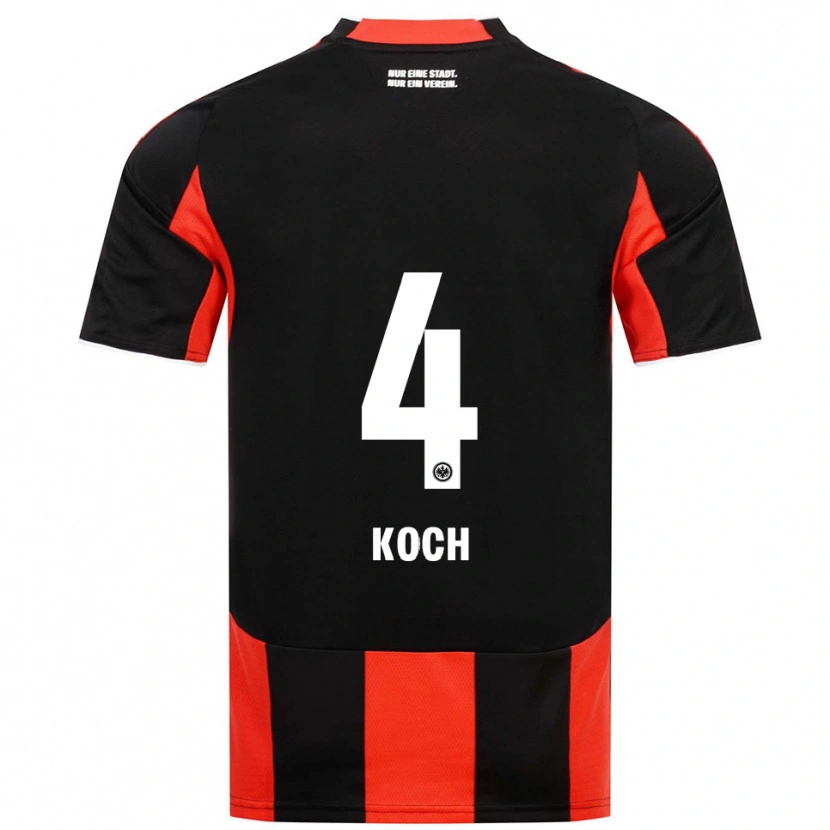 Danxen Bambino Maglia Robin Koch #4 Nero Rosso Kit Gara Home 2025/26 Maglietta