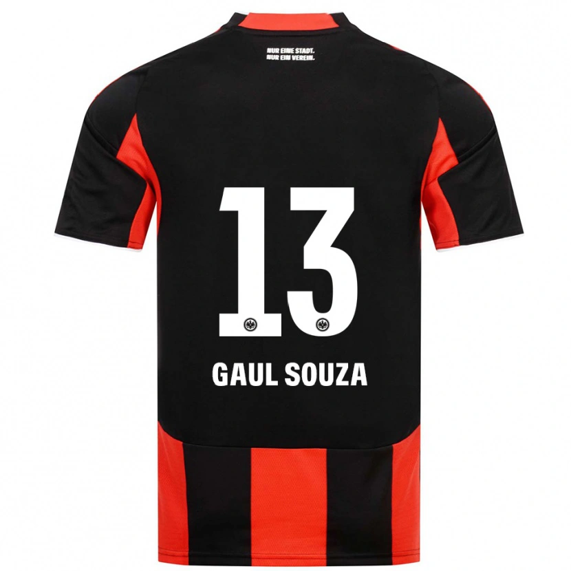 Danxen Bambino Maglia Alessandro Gaul Souza #13 Nero Rosso Kit Gara Home 2025/26 Maglietta