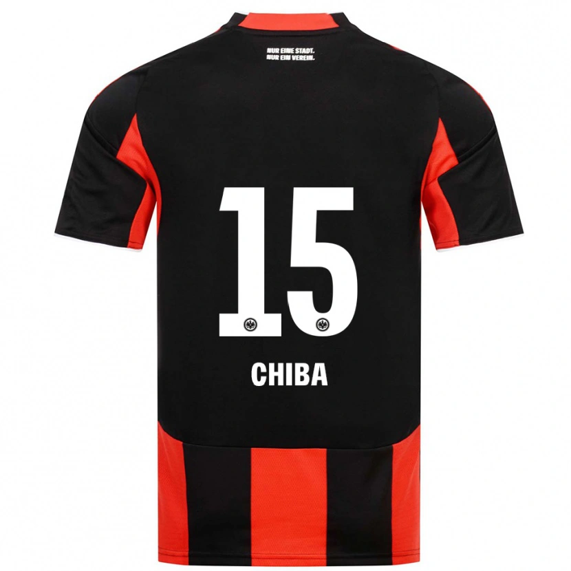 Danxen Bambino Maglia Remina Chiba #15 Nero Rosso Kit Gara Home 2025/26 Maglietta