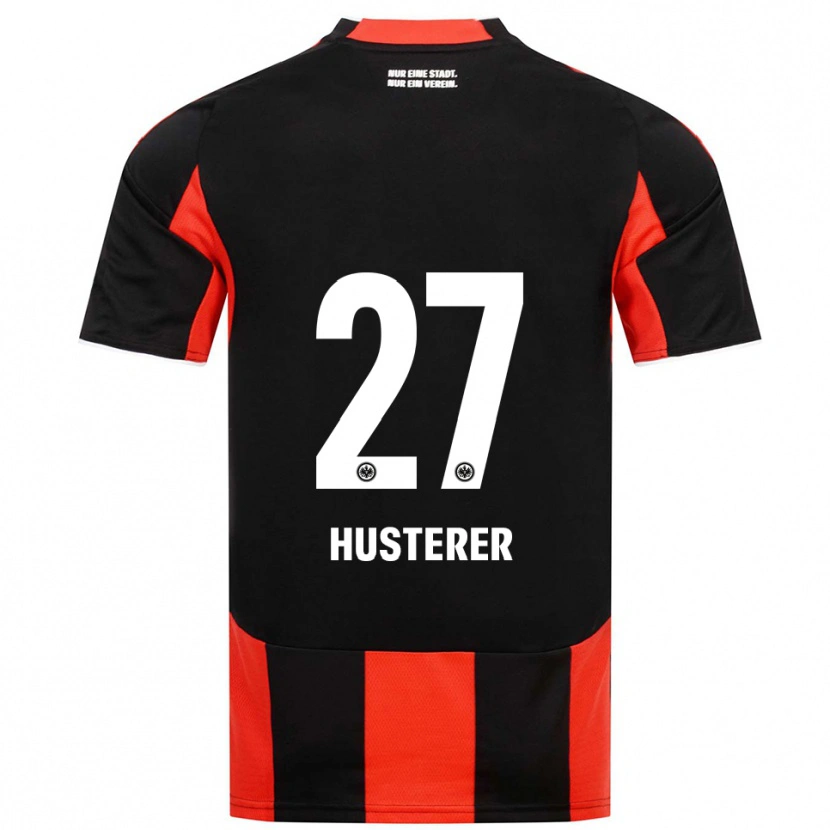 Danxen Bambino Maglia Lean Husterer #27 Nero Rosso Kit Gara Home 2025/26 Maglietta