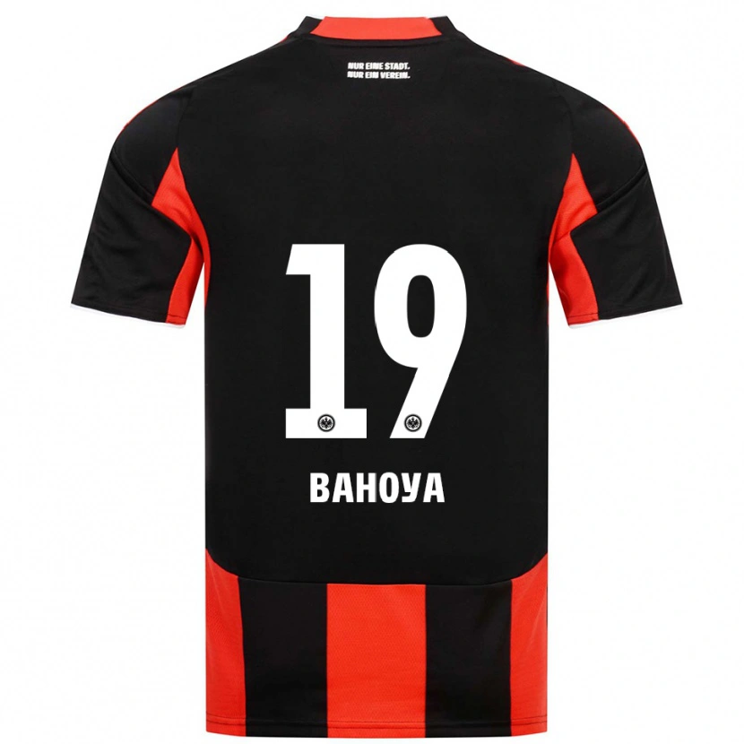Danxen Bambino Maglia Jean-Mattéo Bahoya #19 Nero Rosso Kit Gara Home 2025/26 Maglietta