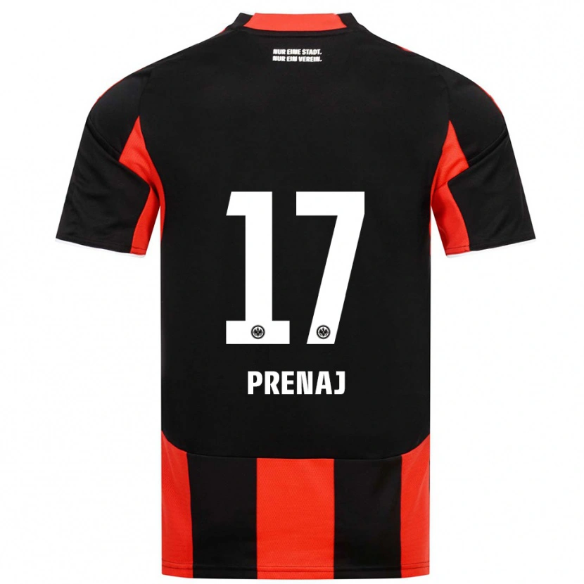 Danxen Bambino Maglia Christian Prenaj #17 Nero Rosso Kit Gara Home 2025/26 Maglietta