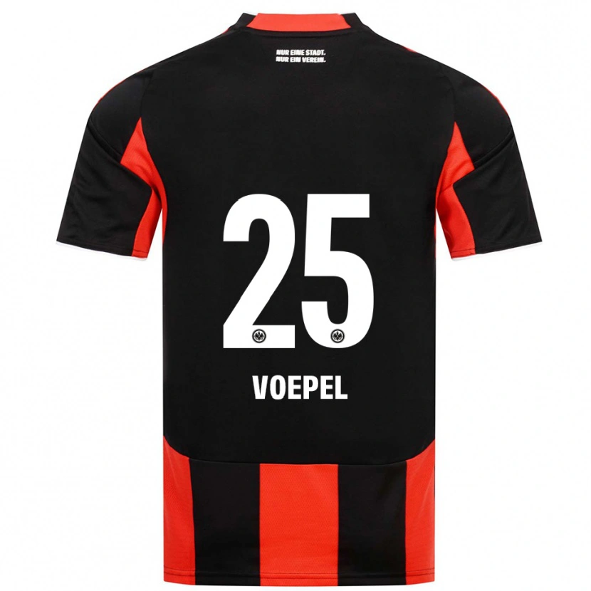 Danxen Bambino Maglia Lukas Voepel #25 Nero Rosso Kit Gara Home 2025/26 Maglietta
