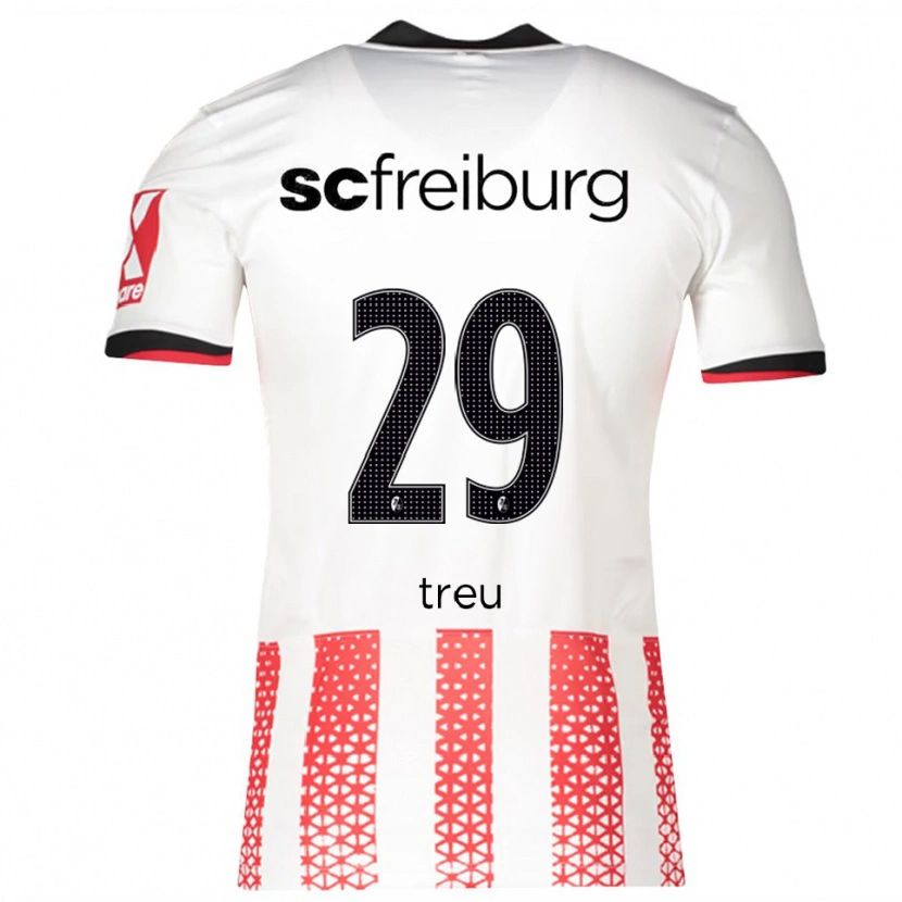 Danxen Bambino Maglia Philipp Treu #29 Bianco Rosso Kit Gara Home 2025/26 Maglietta