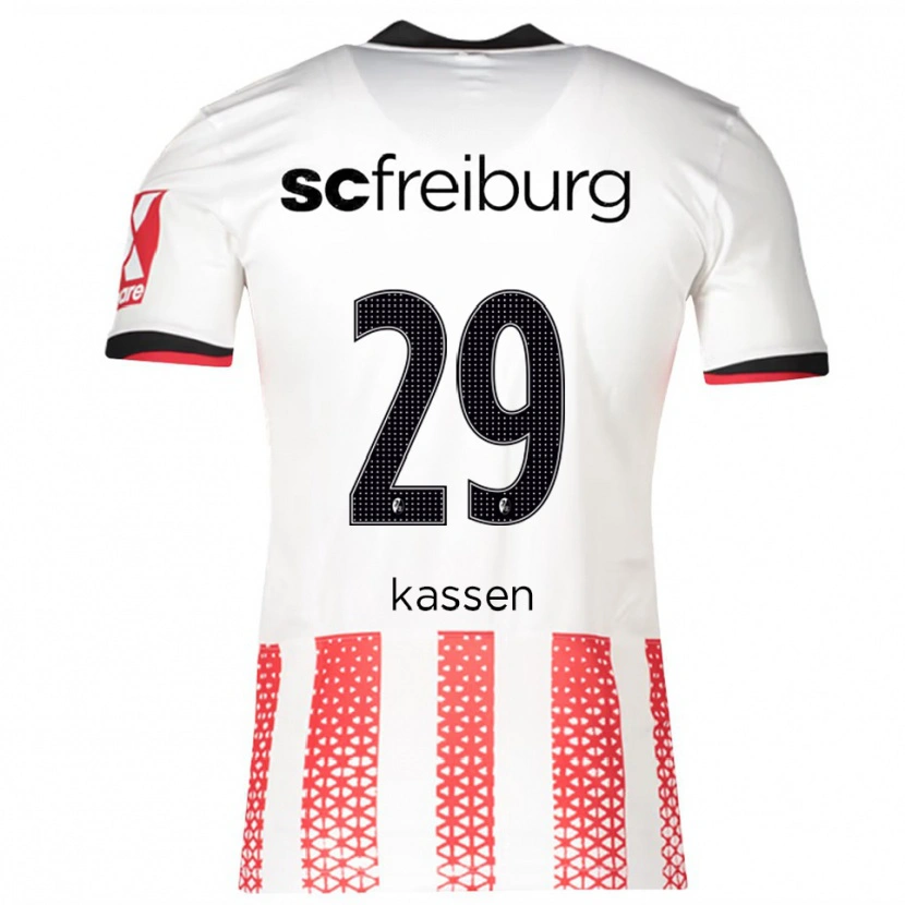 Danxen Bambino Maglia Julia Kassen #29 Bianco Rosso Kit Gara Home 2025/26 Maglietta