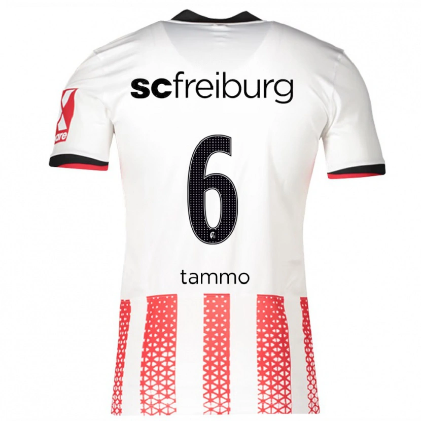 Danxen Bambino Maglia Tammo Schiertz #6 Bianco Rosso Kit Gara Home 2025/26 Maglietta