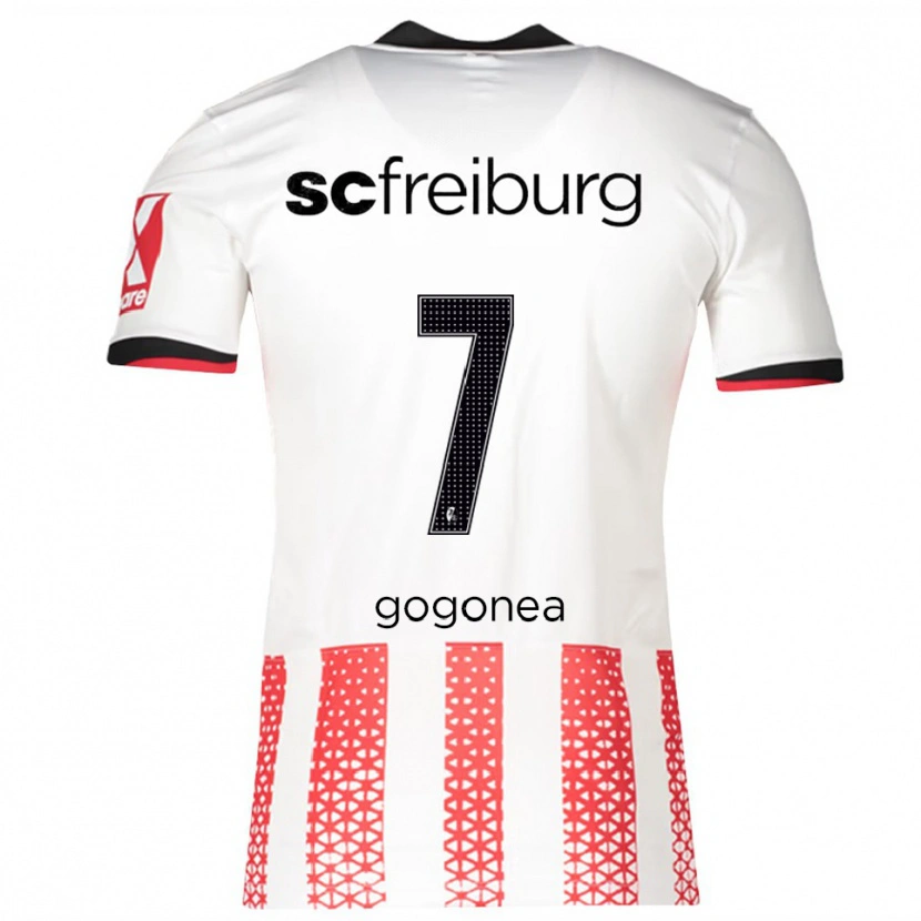 Danxen Bambino Maglia Raul Gogonea #7 Bianco Rosso Kit Gara Home 2025/26 Maglietta