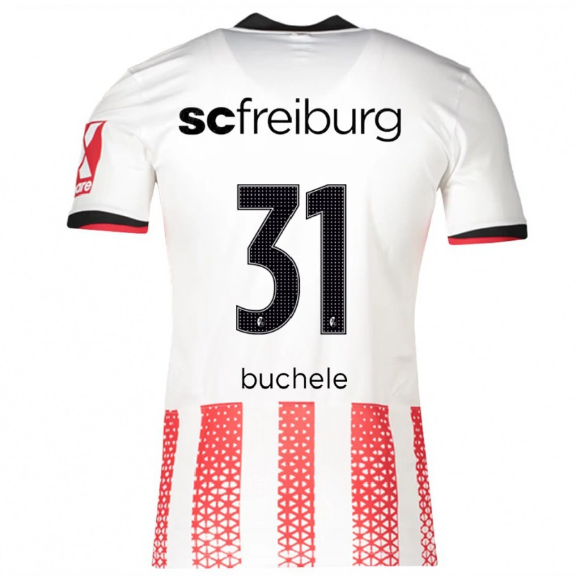 Danxen Bambino Maglia Mia Büchele #31 Bianco Rosso Kit Gara Home 2025/26 Maglietta