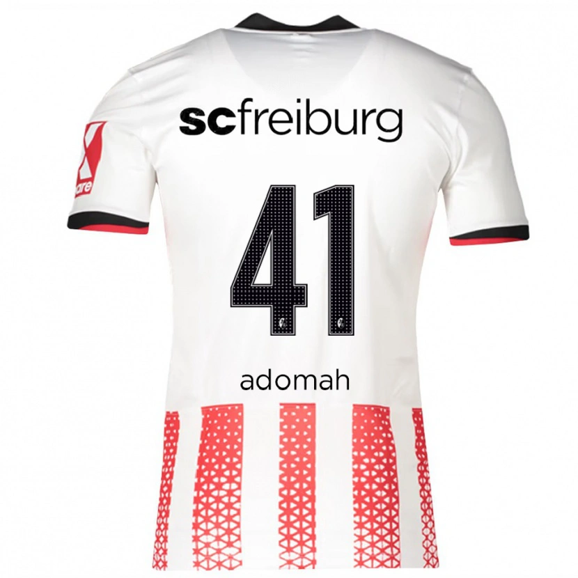 Danxen Bambino Maglia Bismark Adomah #41 Bianco Rosso Kit Gara Home 2025/26 Maglietta