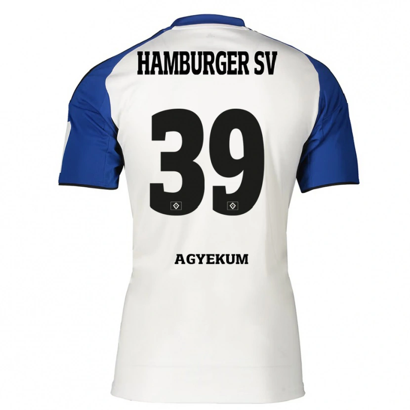 Danxen Bambino Maglia Joel Agyekum #39 Bianco Blu Kit Gara Home 2025/26 Maglietta