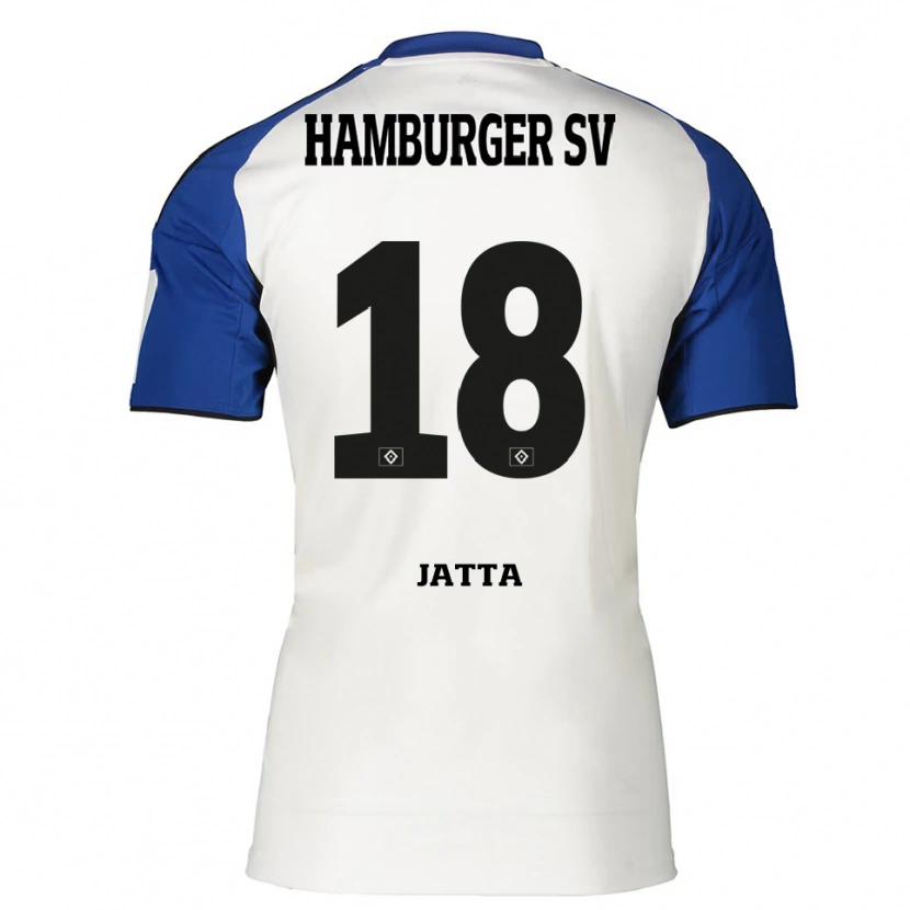 Danxen Bambino Maglia Bakery Jatta #18 Bianco Blu Kit Gara Home 2025/26 Maglietta