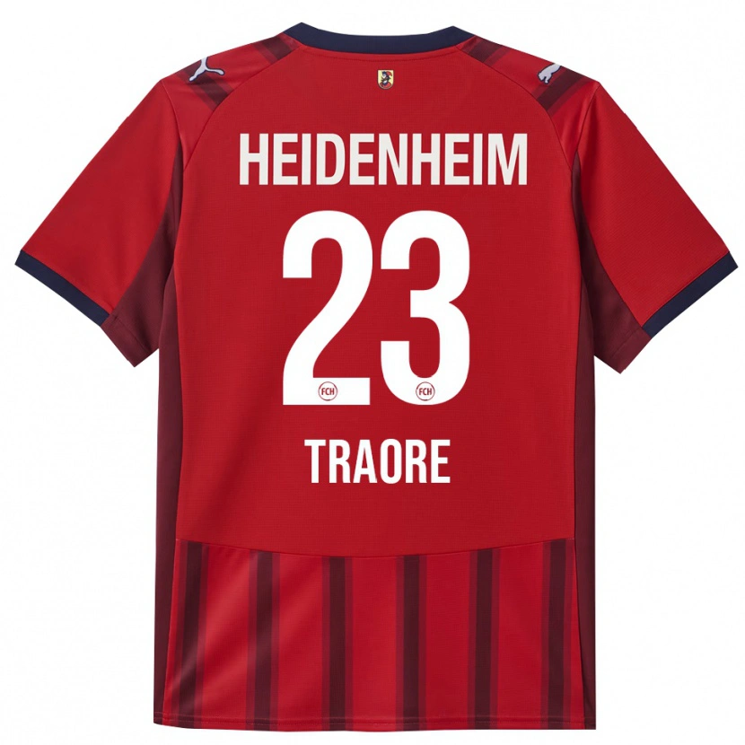 Danxen Bambino Maglia Omar Traoré #23 Rosso Blu Navy Kit Gara Home 2025/26 Maglietta