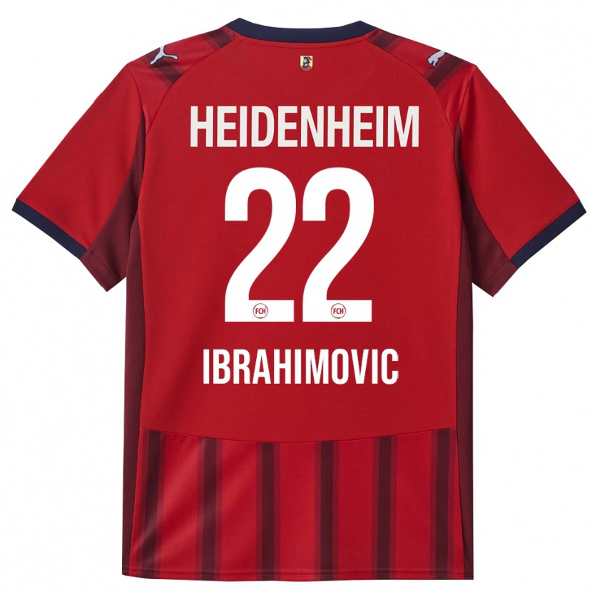 Danxen Bambino Maglia Arijon Ibrahimovic #22 Rosso Blu Navy Kit Gara Home 2025/26 Maglietta