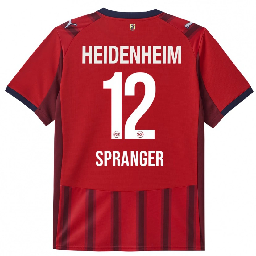 Danxen Bambino Maglia Luke Spranger #12 Rosso Blu Navy Kit Gara Home 2025/26 Maglietta