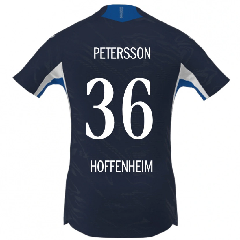 Danxen Bambino Maglia Lúkas Petersson #36 Blu Navy Bianco Kit Gara Home 2025/26 Maglietta