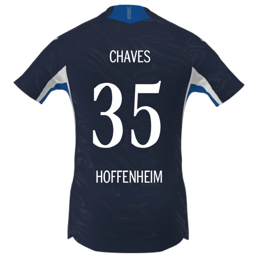 Danxen Bambino Maglia Arthur Chaves #35 Blu Navy Bianco Kit Gara Home 2025/26 Maglietta