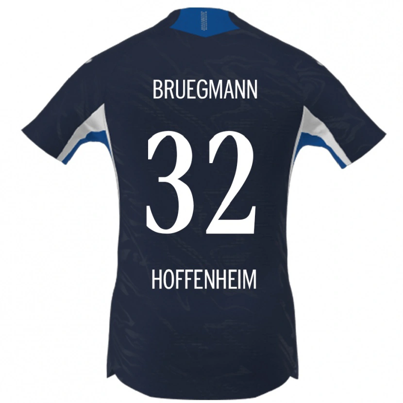Danxen Bambino Maglia Lukas Bruegmann #32 Blu Navy Bianco Kit Gara Home 2025/26 Maglietta