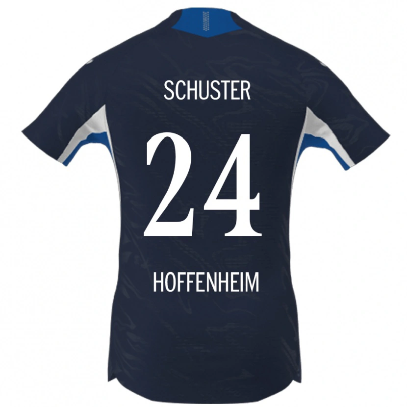 Danxen Bambino Maglia Julian Schuster #24 Blu Navy Bianco Kit Gara Home 2025/26 Maglietta