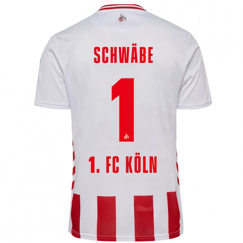 Danxen Bambino Maglia Marvin Schwäbe #1 Bianco Rosso Kit Gara Home 2025/26 Maglietta
