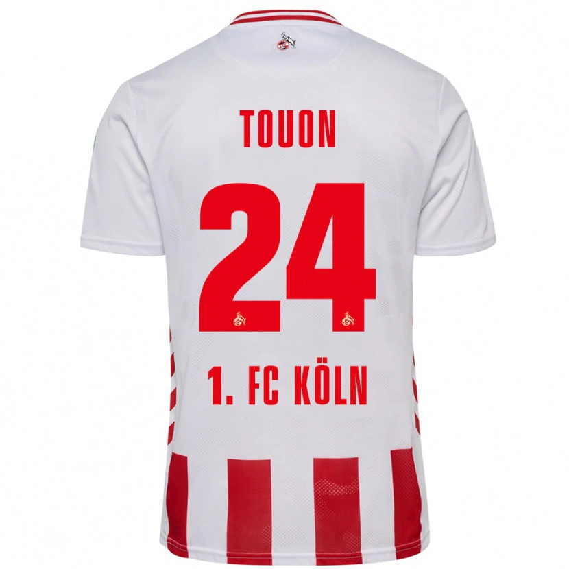 Danxen Bambino Maglia Ella Touon #24 Bianco Rosso Kit Gara Home 2025/26 Maglietta