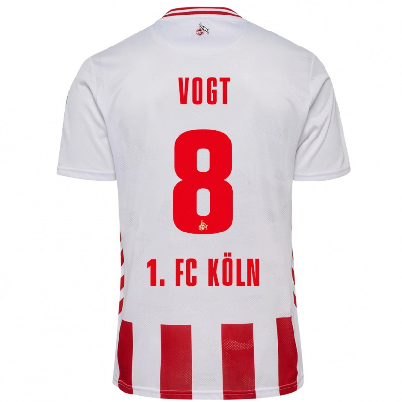 Danxen Bambino Maglia Laura Vogt #8 Bianco Rosso Kit Gara Home 2025/26 Maglietta